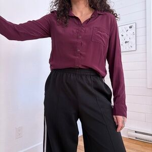 Chaser silk open back shirt